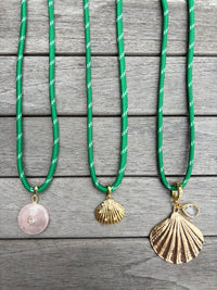 Green Paracord Charm Necklace
