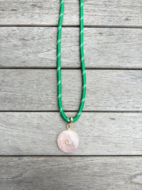 Green Paracord Charm Necklace