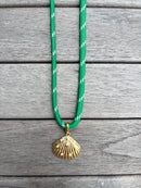 Green Paracord Charm Necklace
