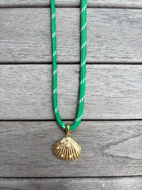 Green Paracord Charm Necklace
