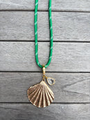 Green Paracord Charm Necklace