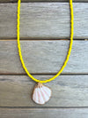 Mini Beads With Gold Dipped Shell Charm