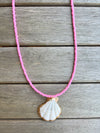 Mini Beads With Gold Dipped Shell Charm