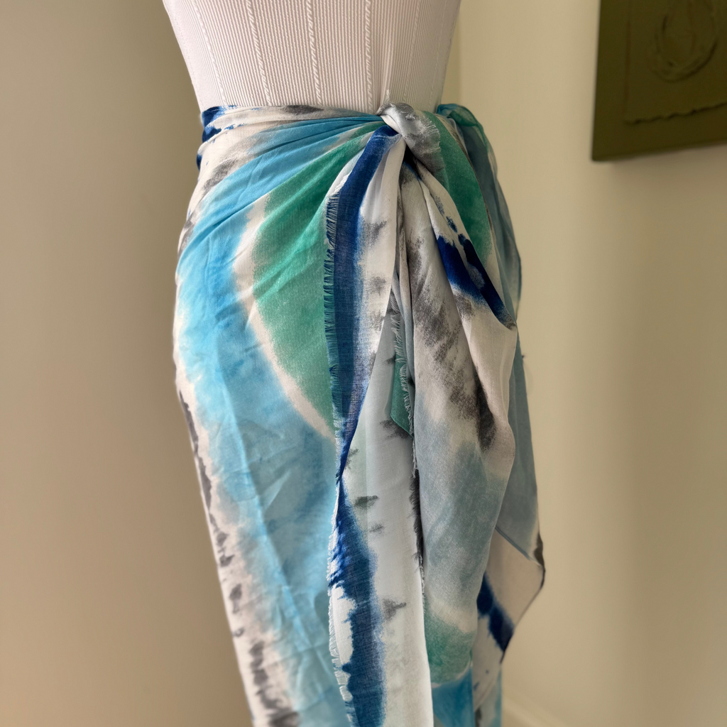 Skye Tie Dye Scarf - Blue/Gray