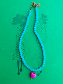 Pippa Beaded Necklace with Heart Charm