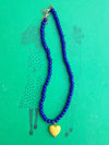 Pippa Beaded Necklace with Heart Charm
