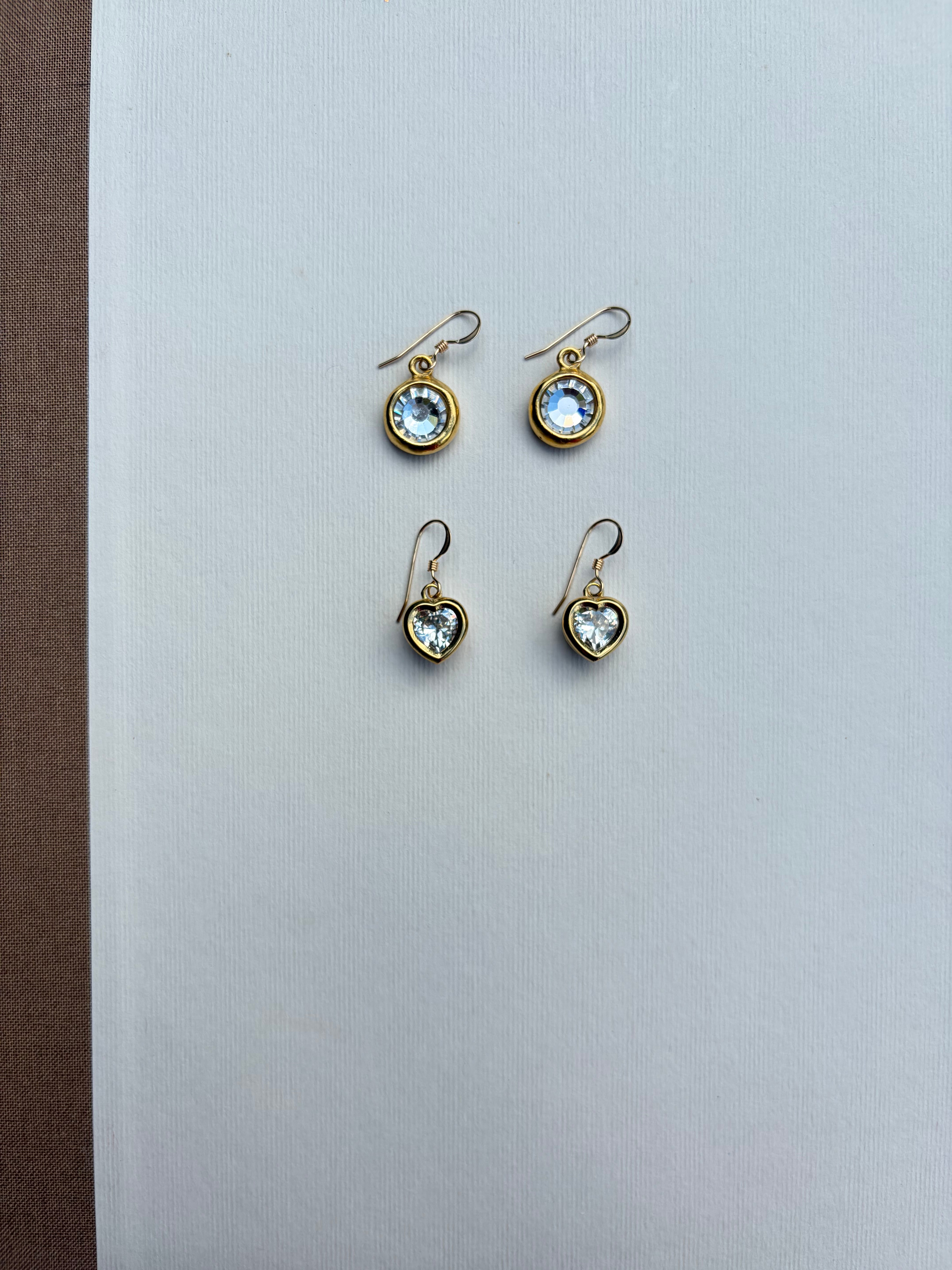 Bezel Drop Dangle Earrings