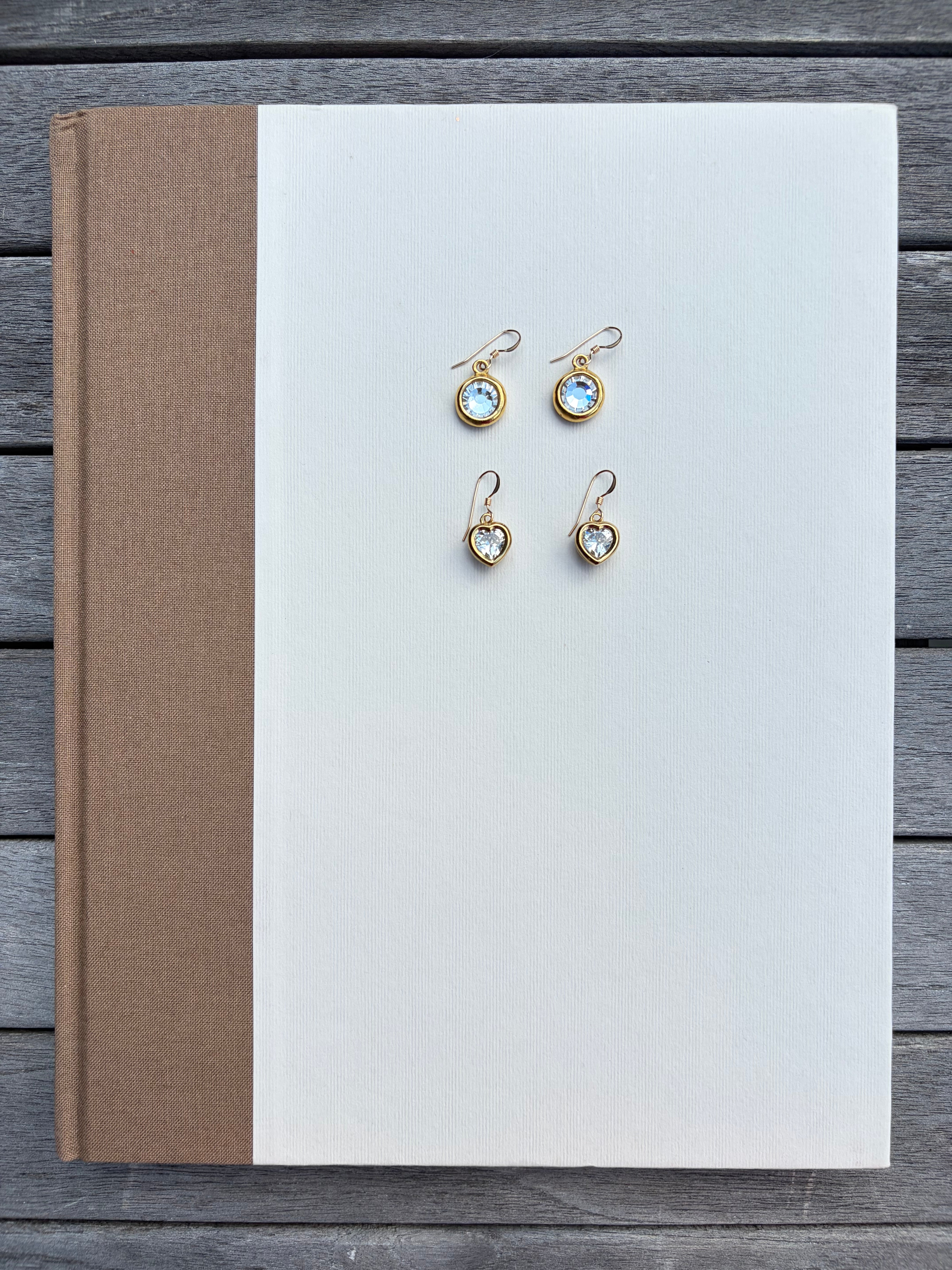 Bezel Drop Dangle Earrings