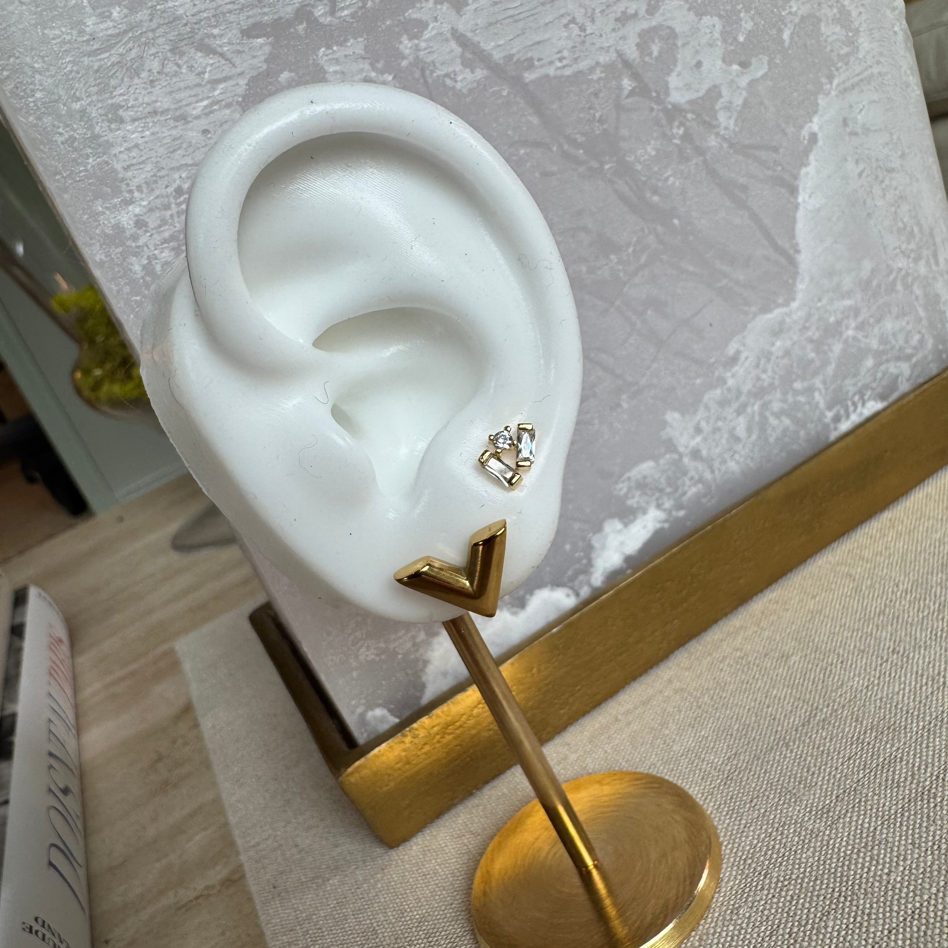 V Stud Earrings