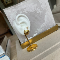 Gold Dipped Shell Stud Earrings