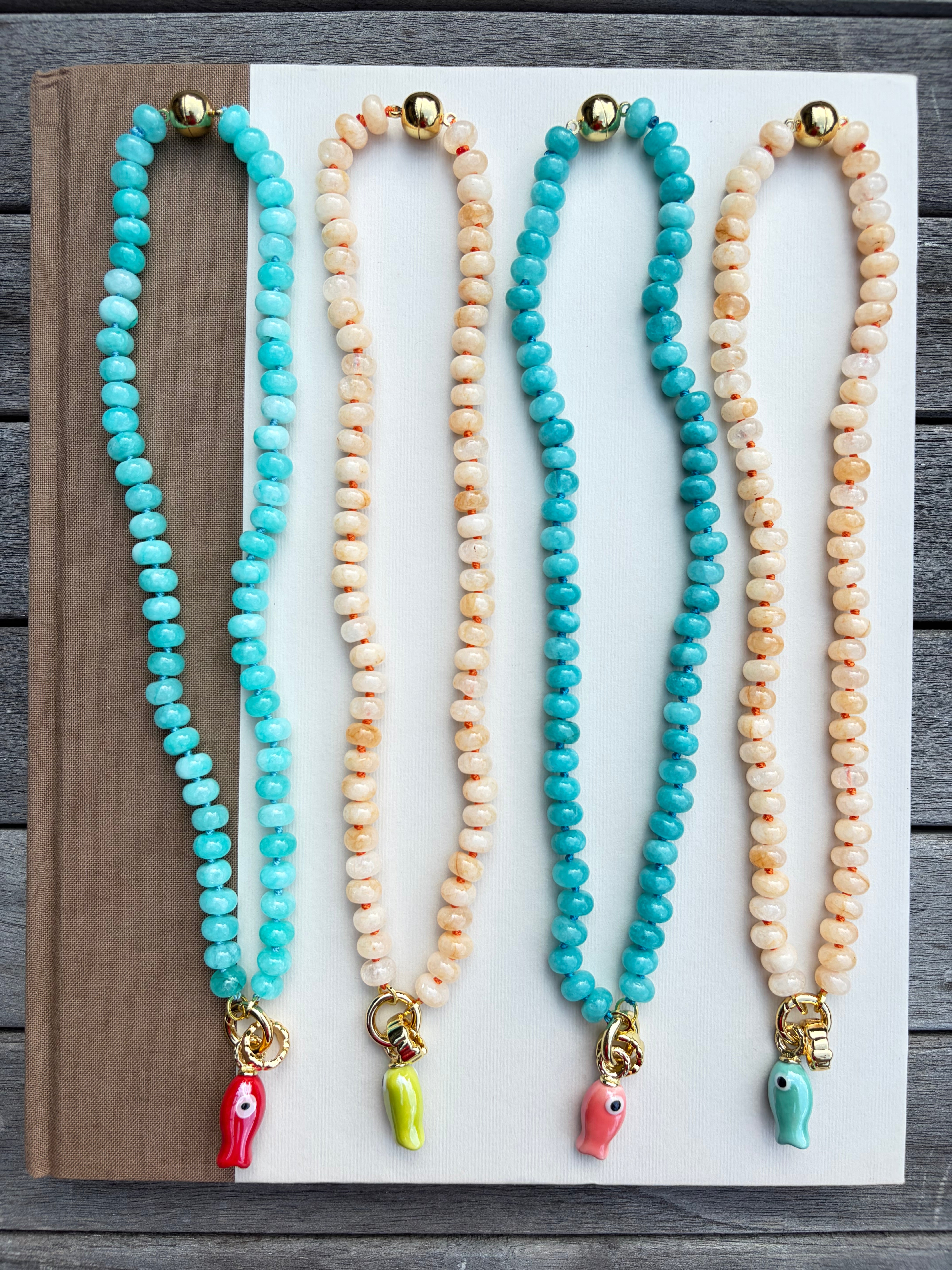 Happy Fish Charm Necklace