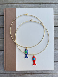 Gold Choker with Fish Charm