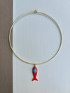 Gold Choker with Fish Charm
