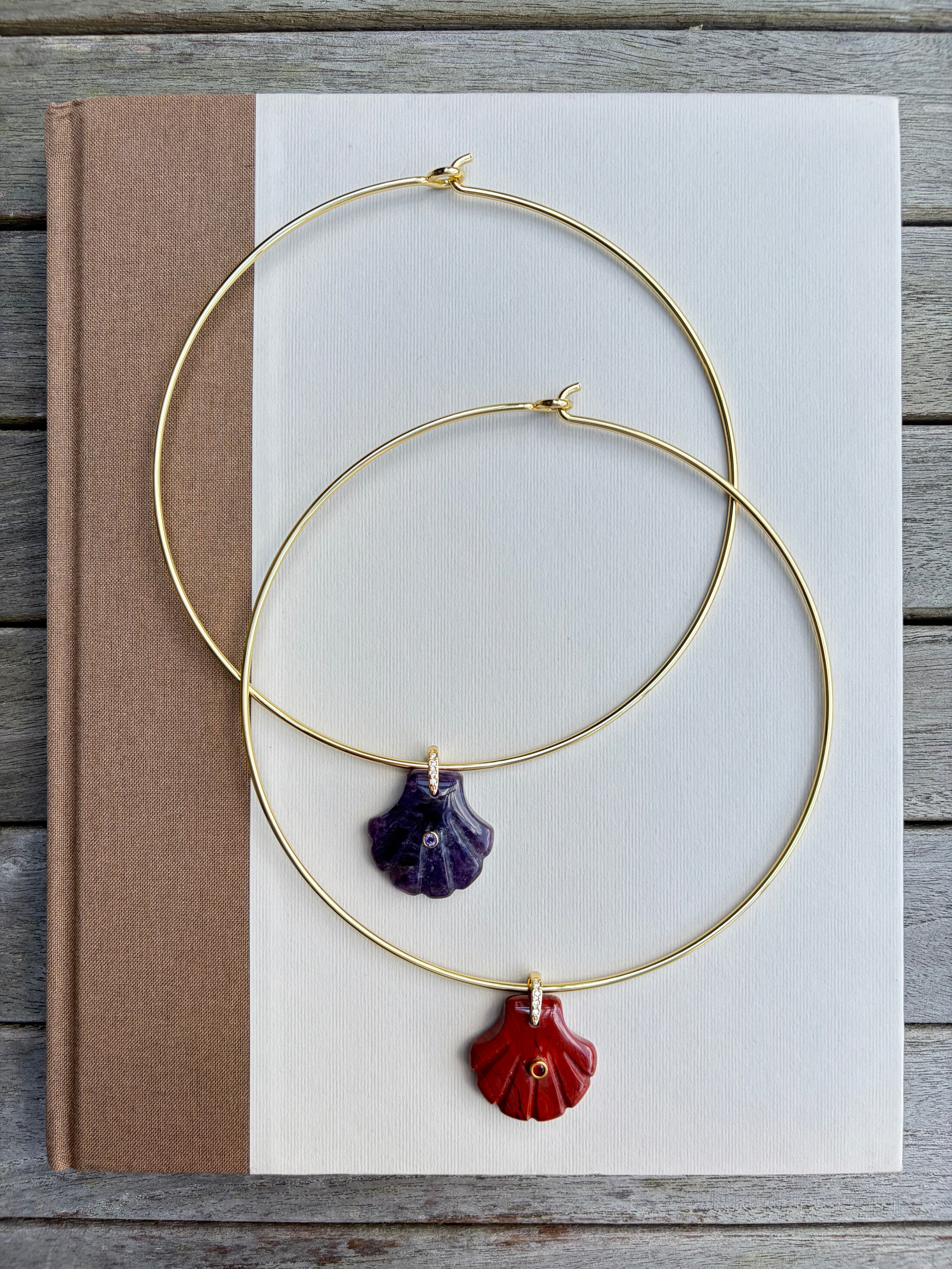 Gold Choker with Shell Charm