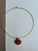 Gold Choker with Shell Charm