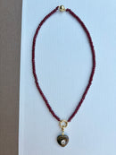 Autumn Mini Beads with Heart Stone Charms