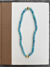 Blue Jelly Bean Necklace