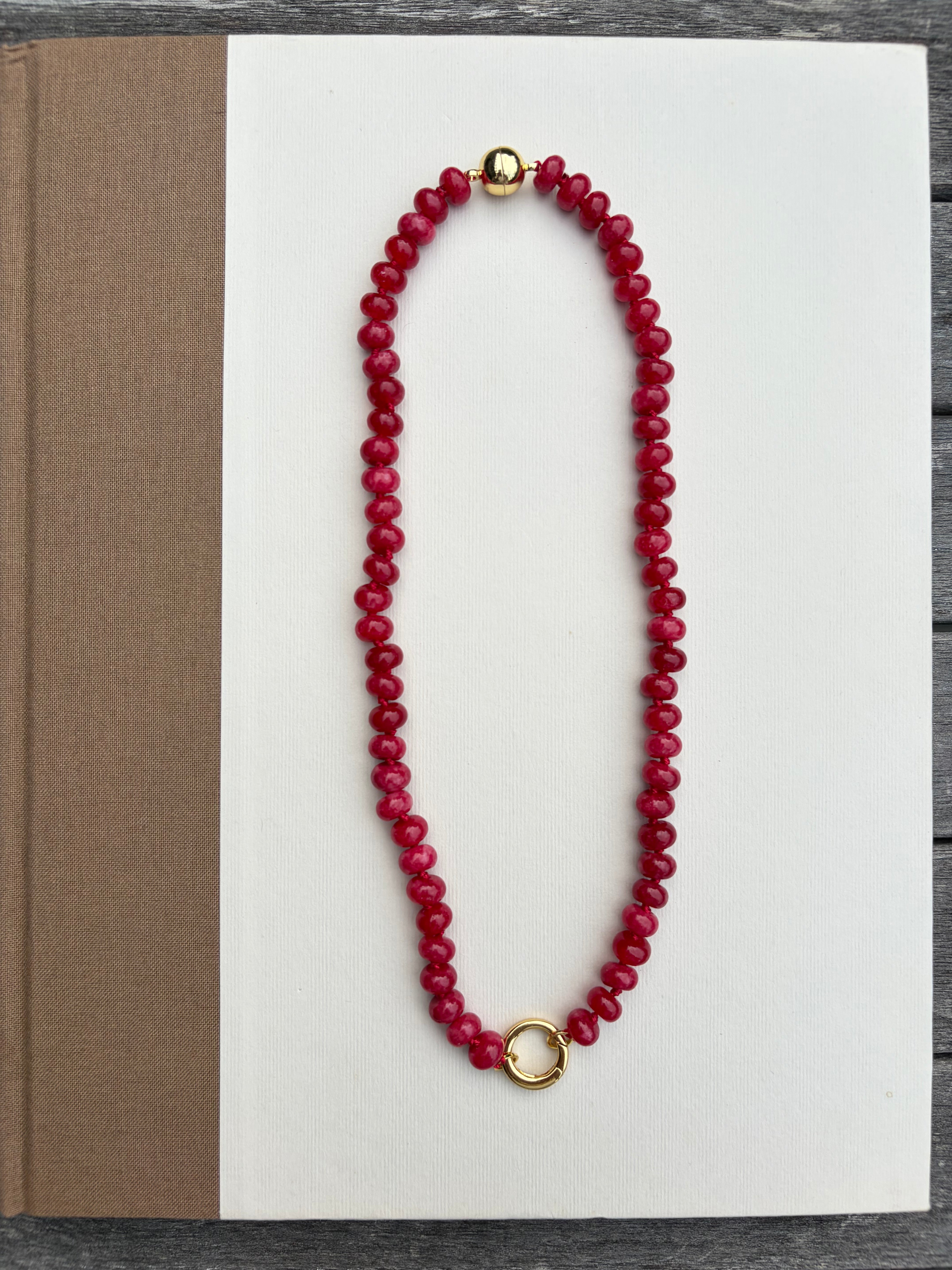 Red Jelly Bean Necklace