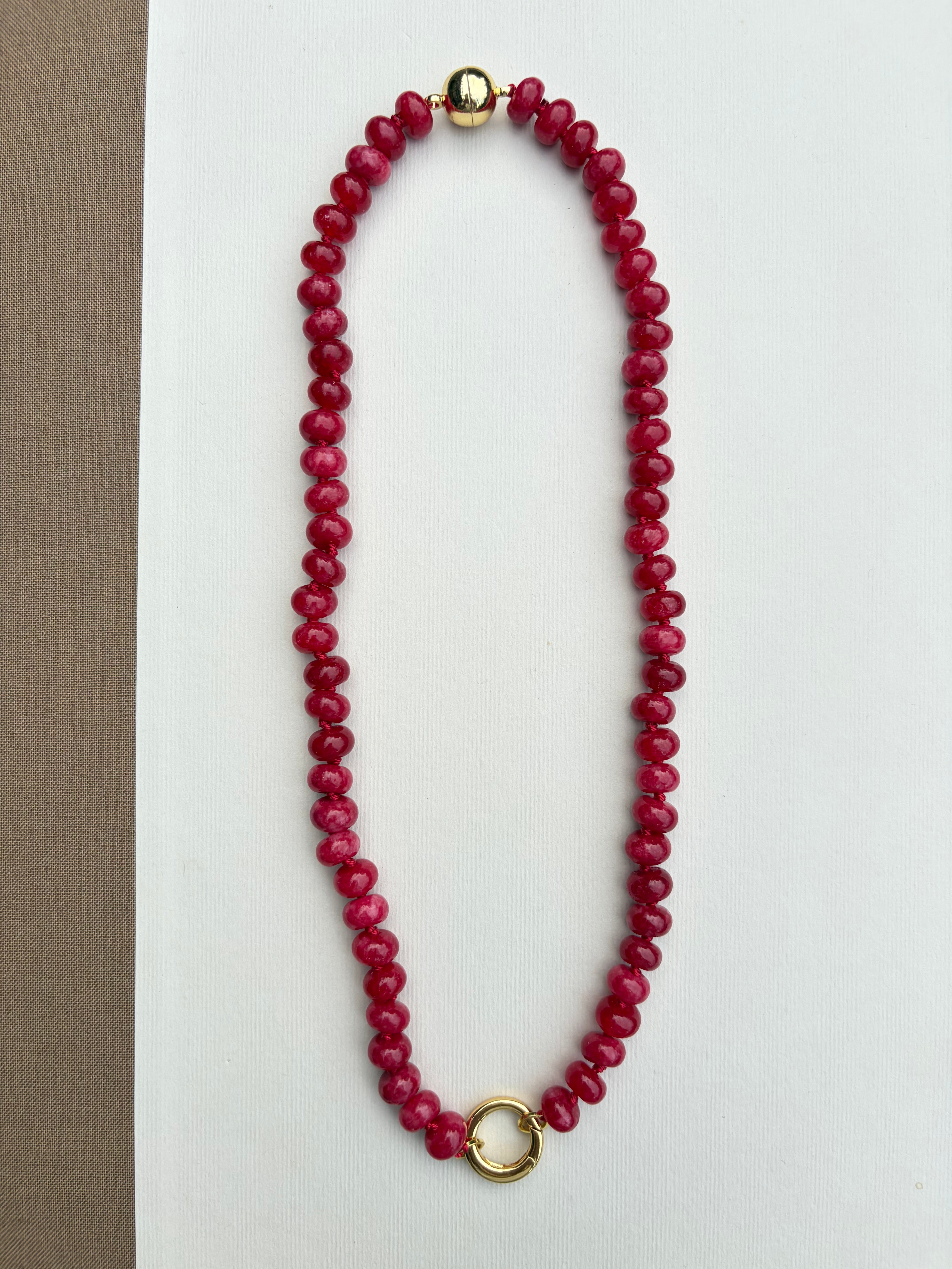 Red Jelly Bean Necklace