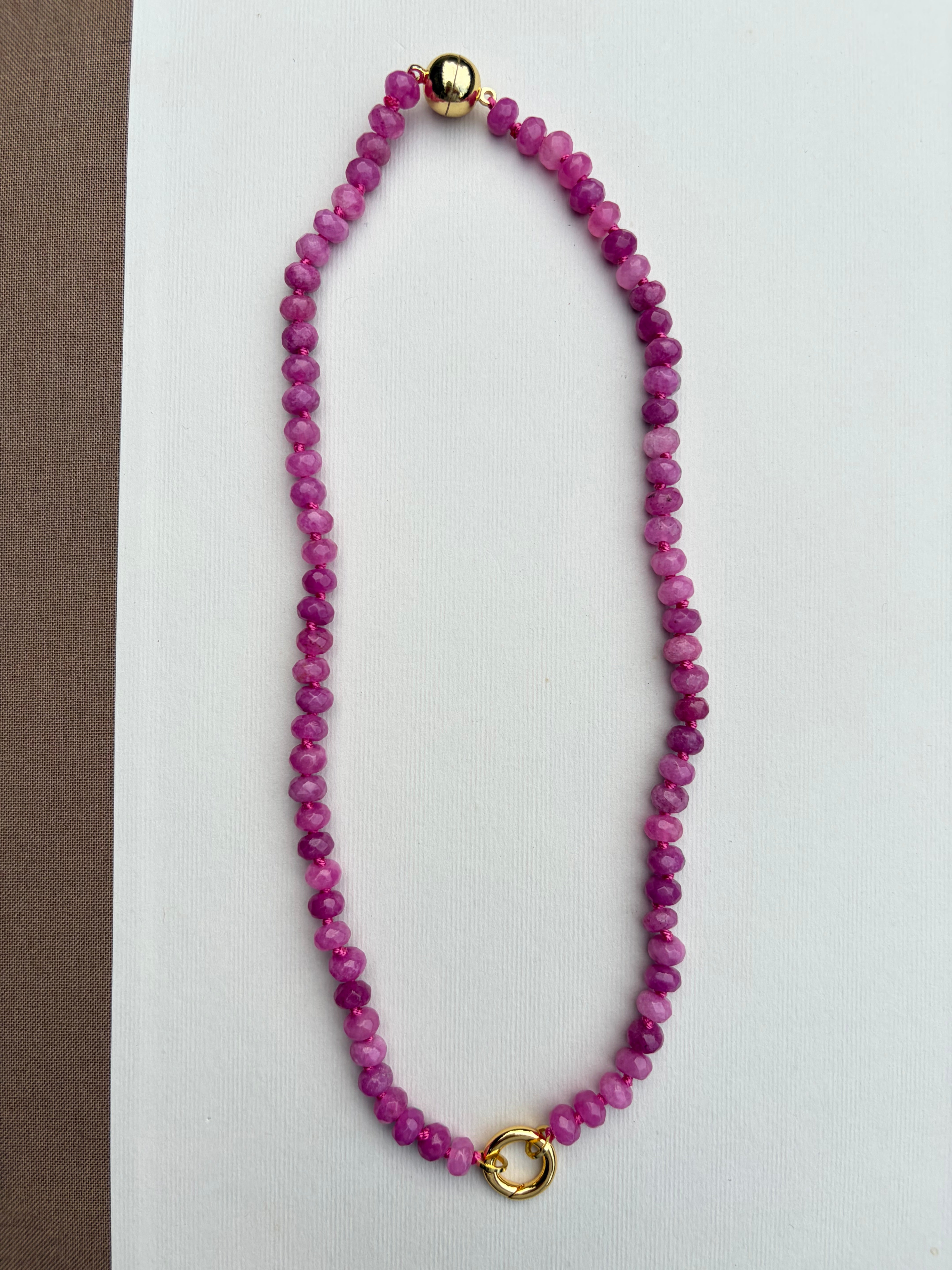 Magenta Rock Candy Necklace