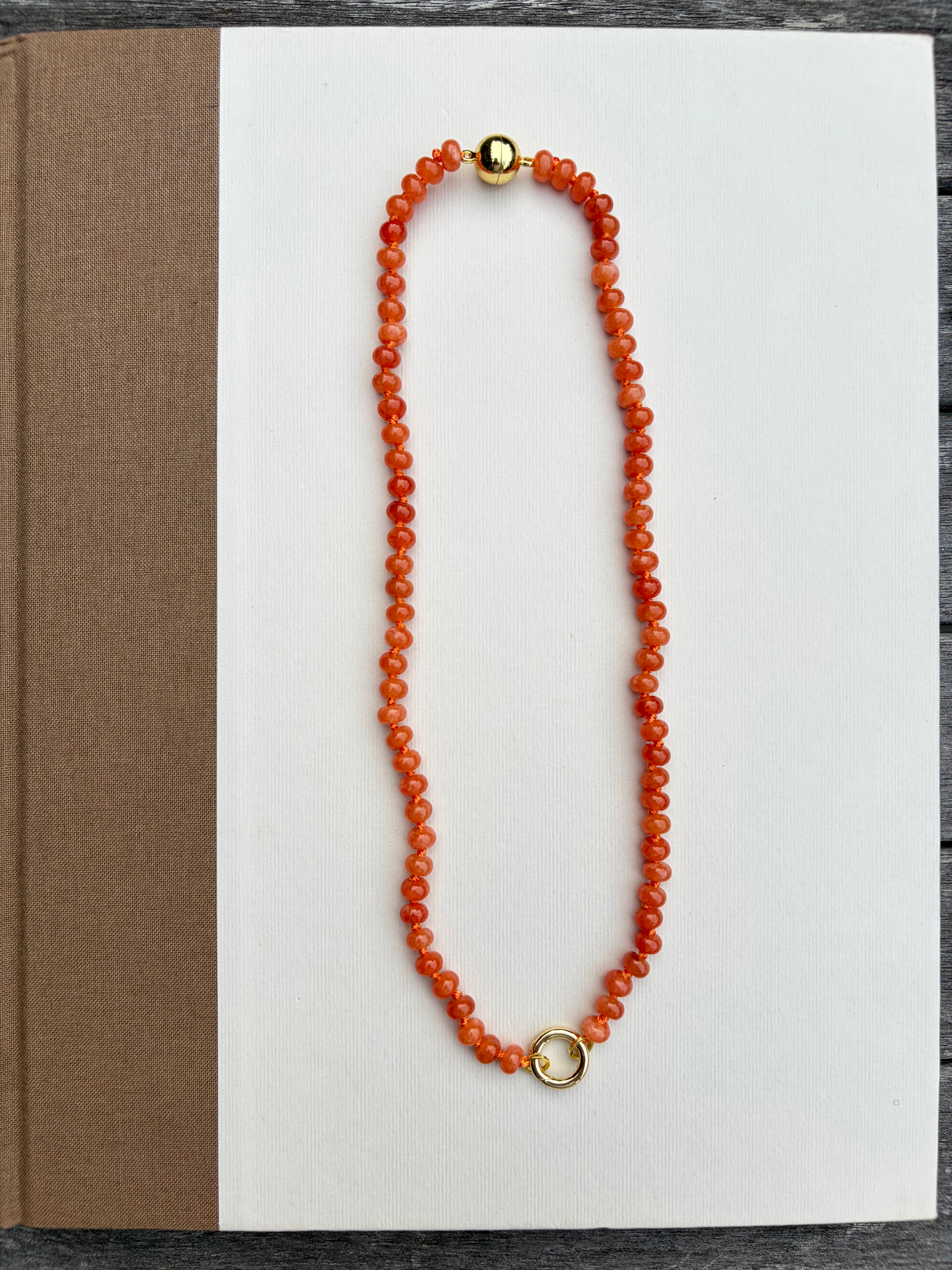 Orange Rock Candy Necklace