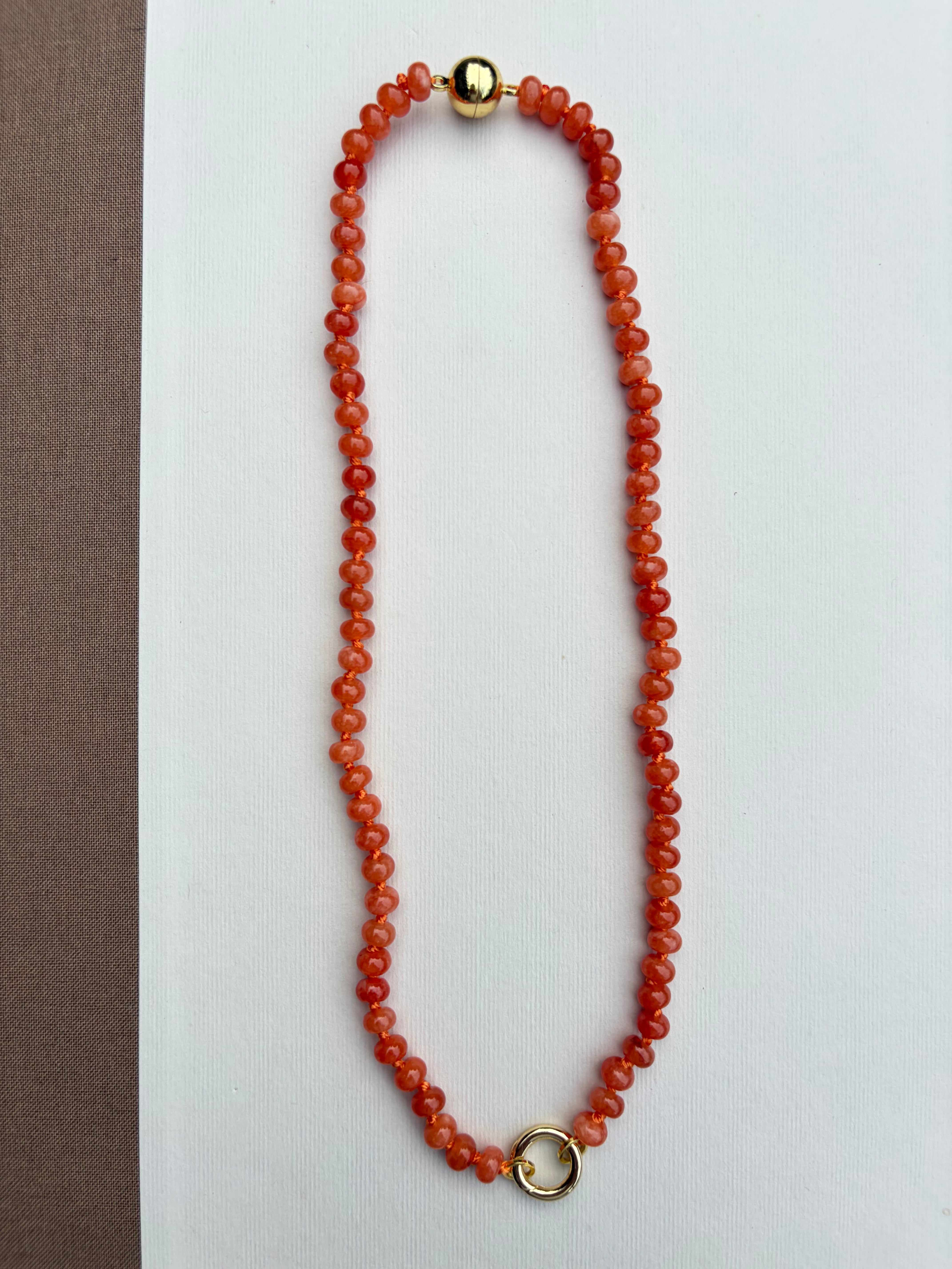 Orange Rock Candy Necklace