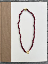 Burgundy Rock Candy Necklace