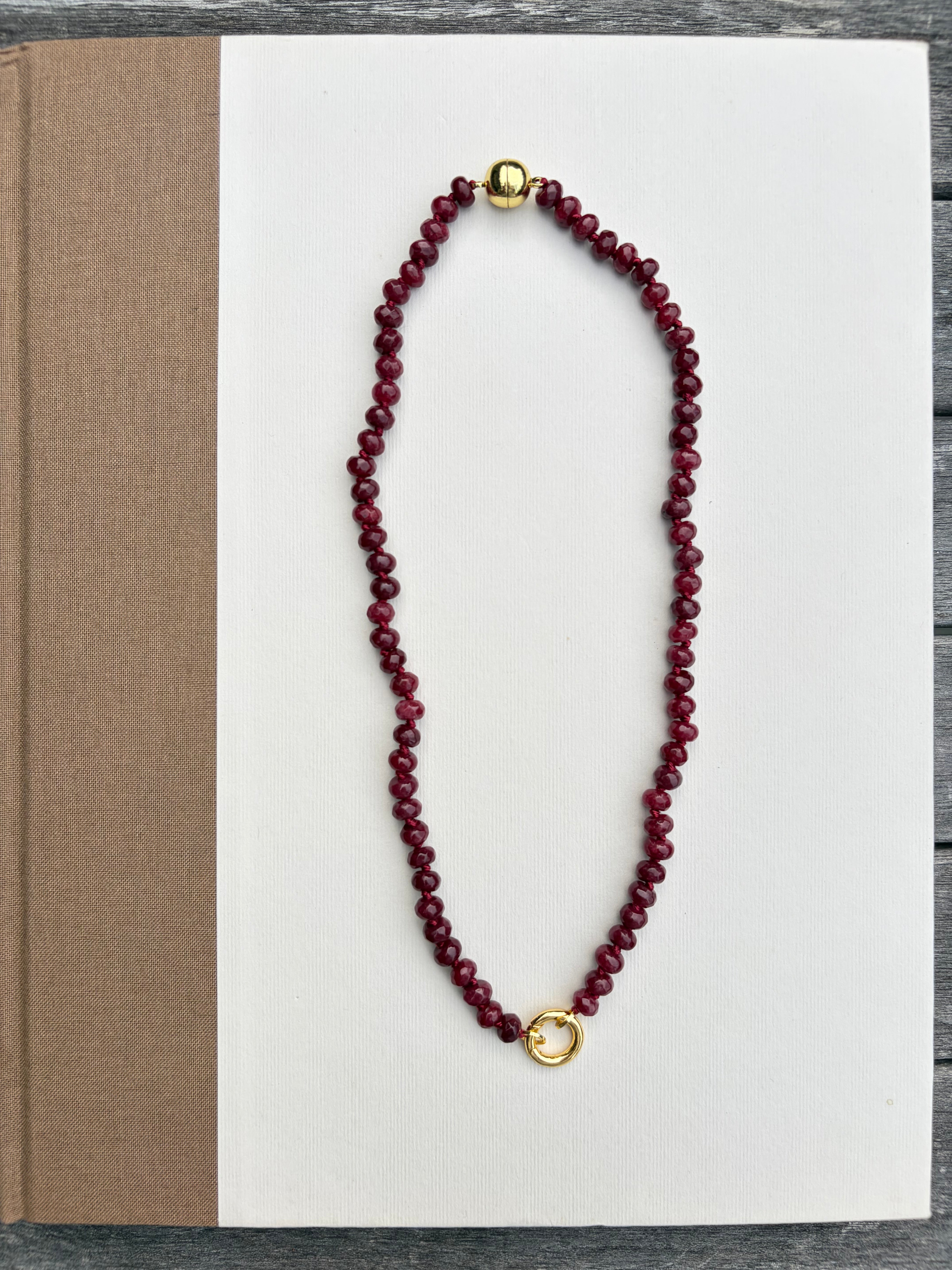 Burgundy Rock Candy Necklace