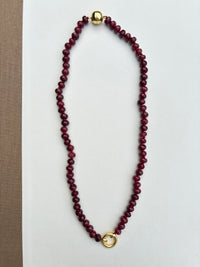 Burgundy Rock Candy Necklace