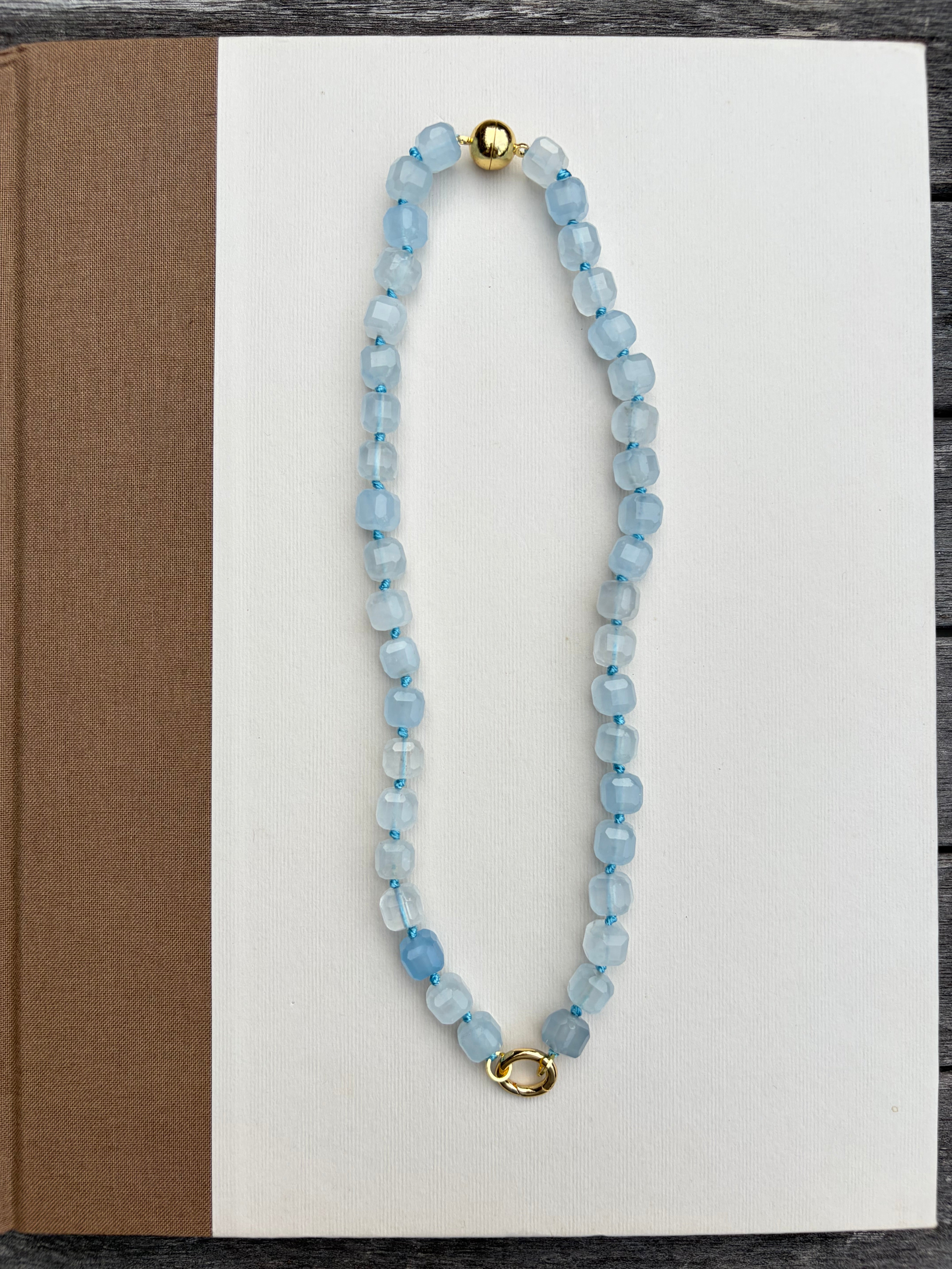 Light Blue Sugar Cube Necklace