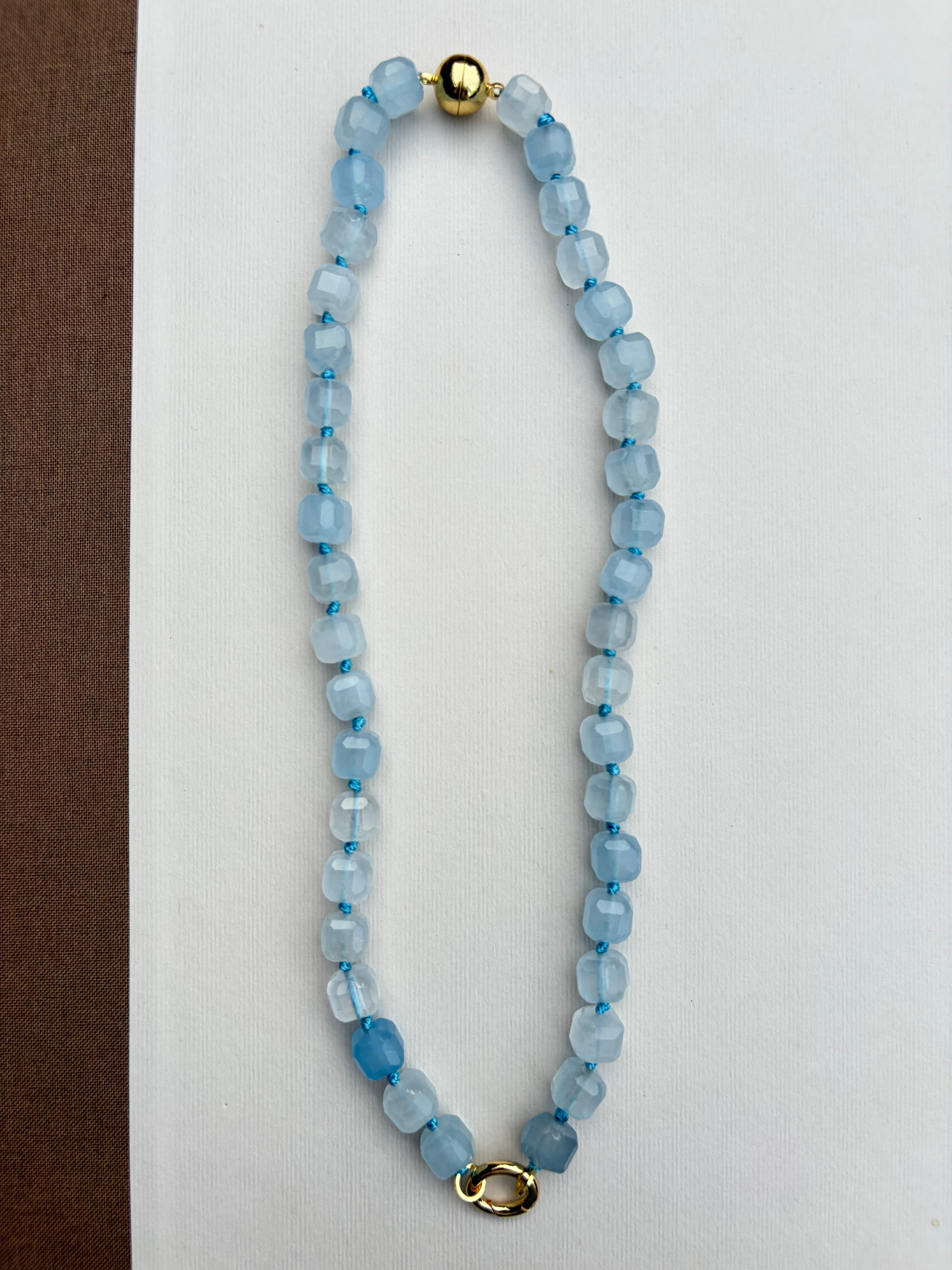 Light Blue Sugar Cube Necklace
