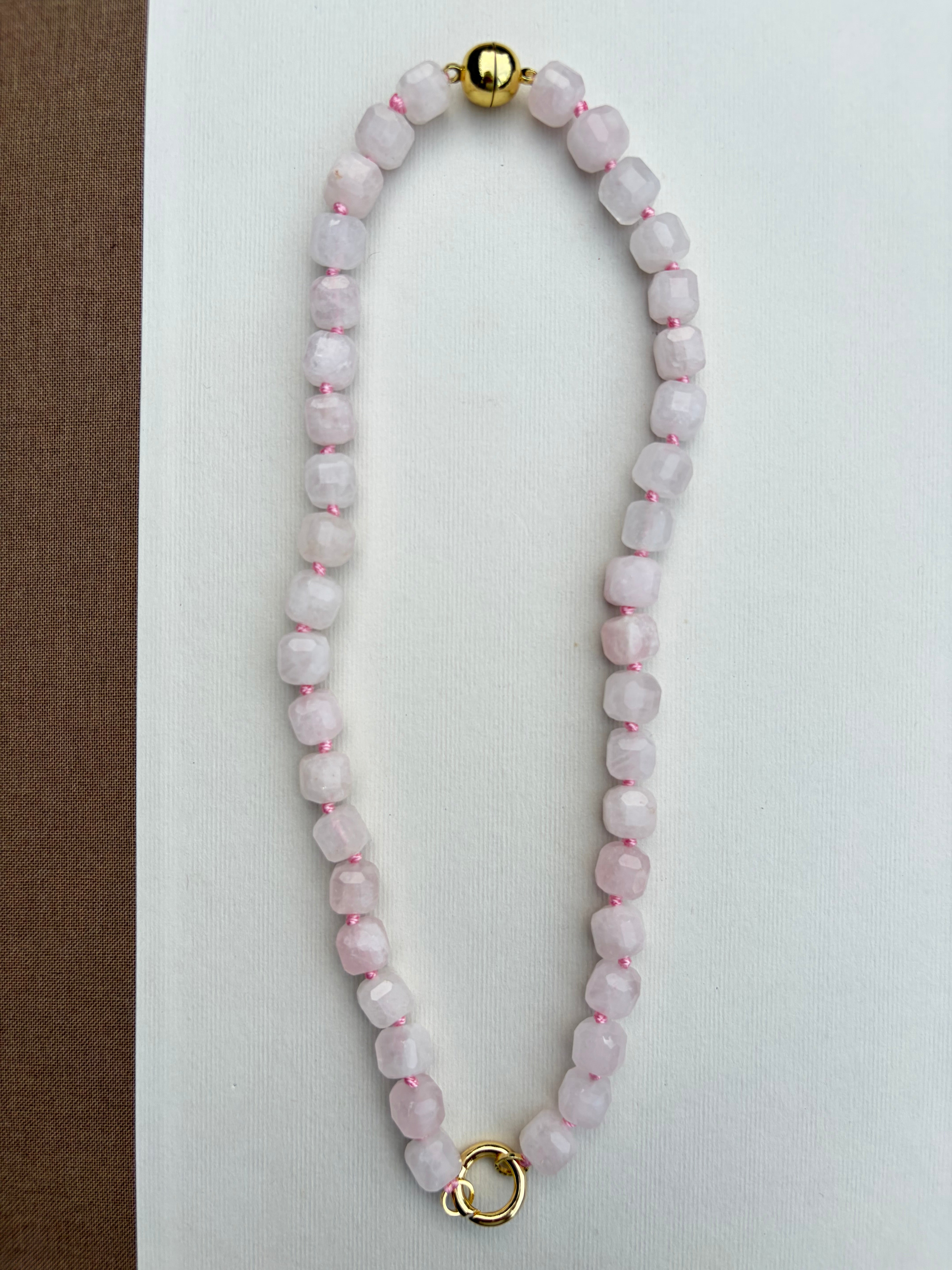 Light Pink Sugar Cube Necklace