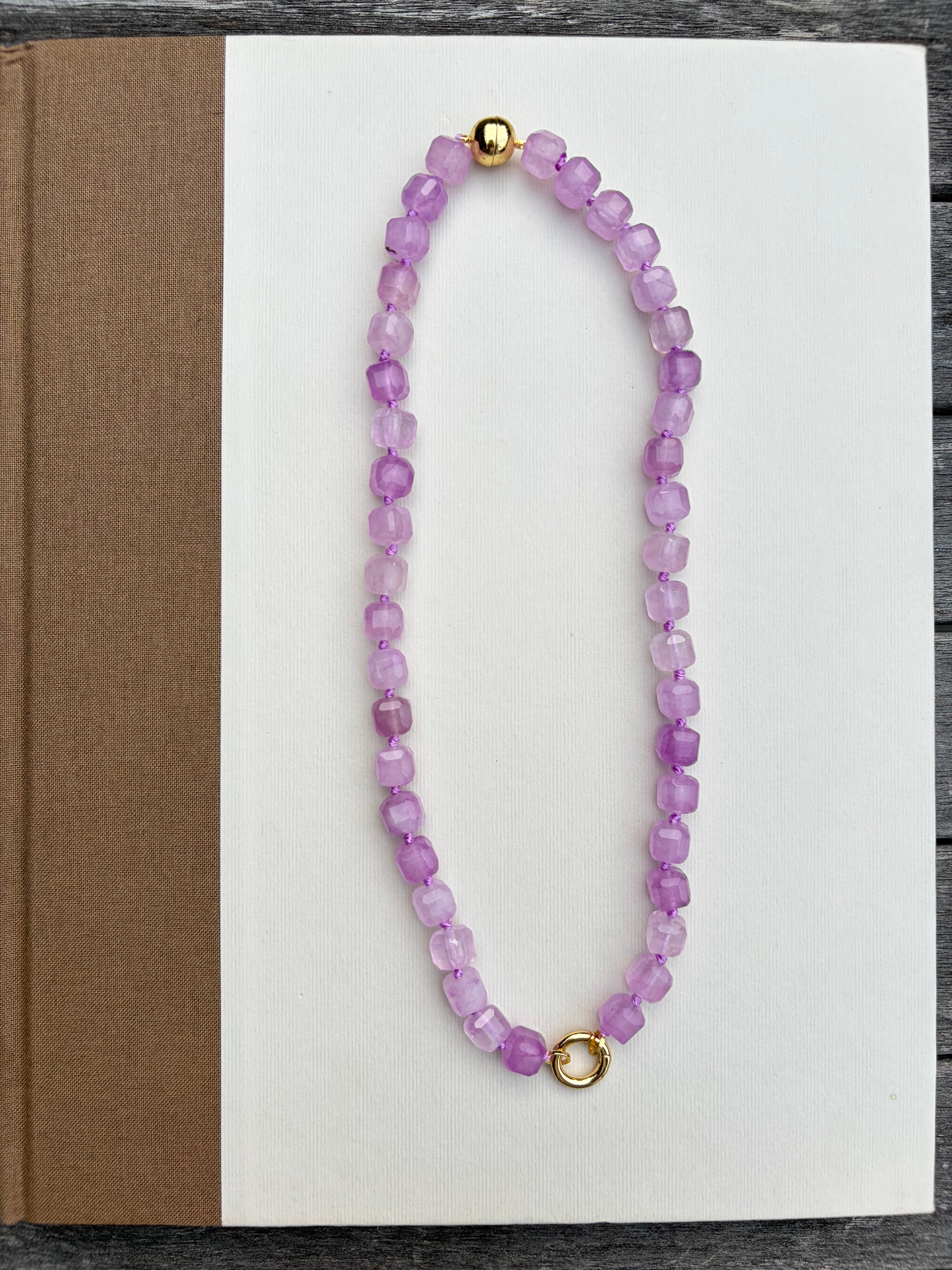 Light Purple Sugar Cube Necklace