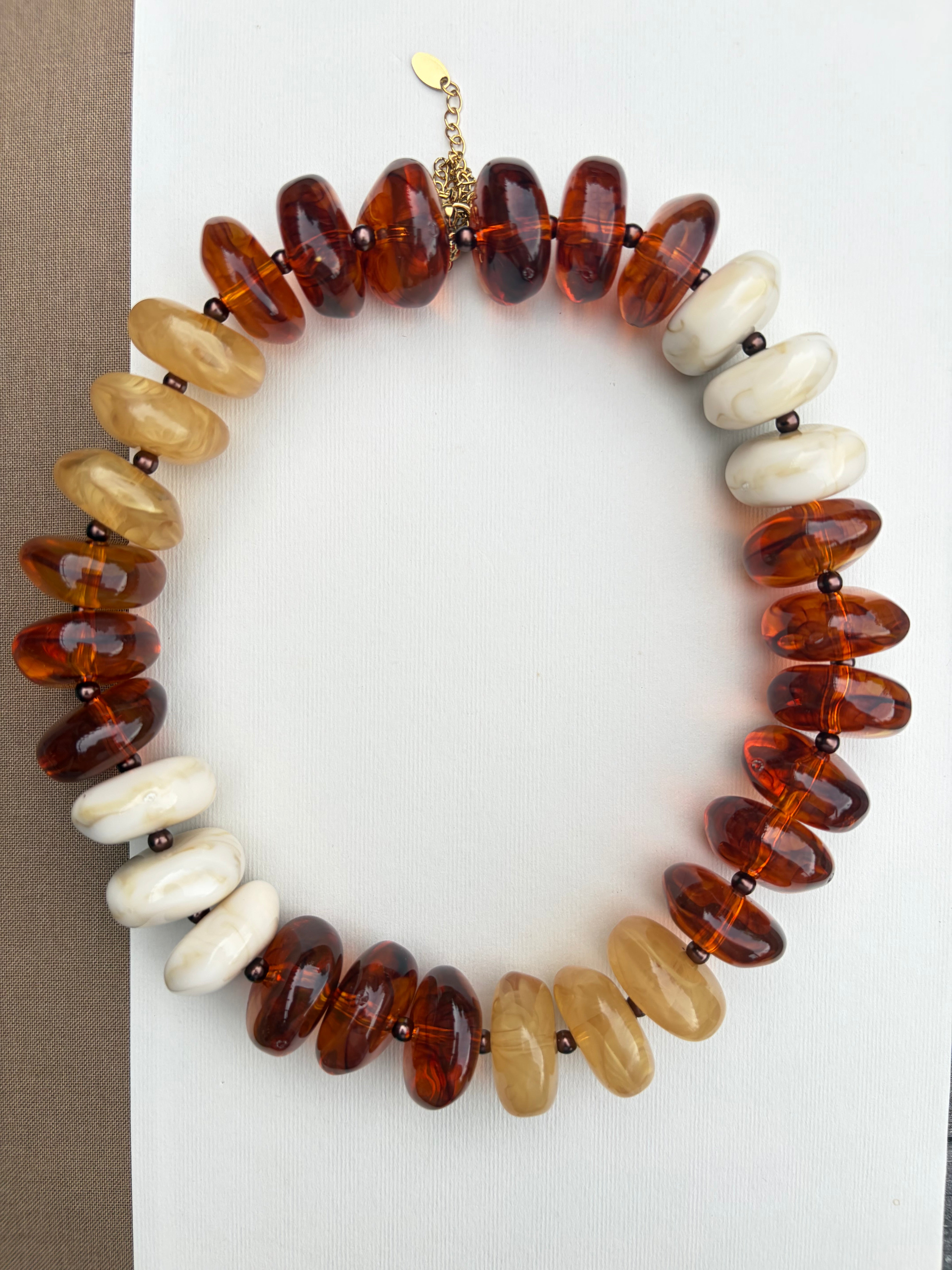 Fall Chunky Beaded Necklace