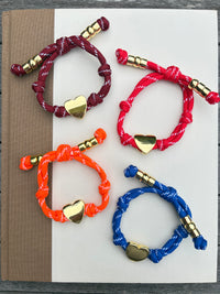 Gameday Heart Rope Bracelet