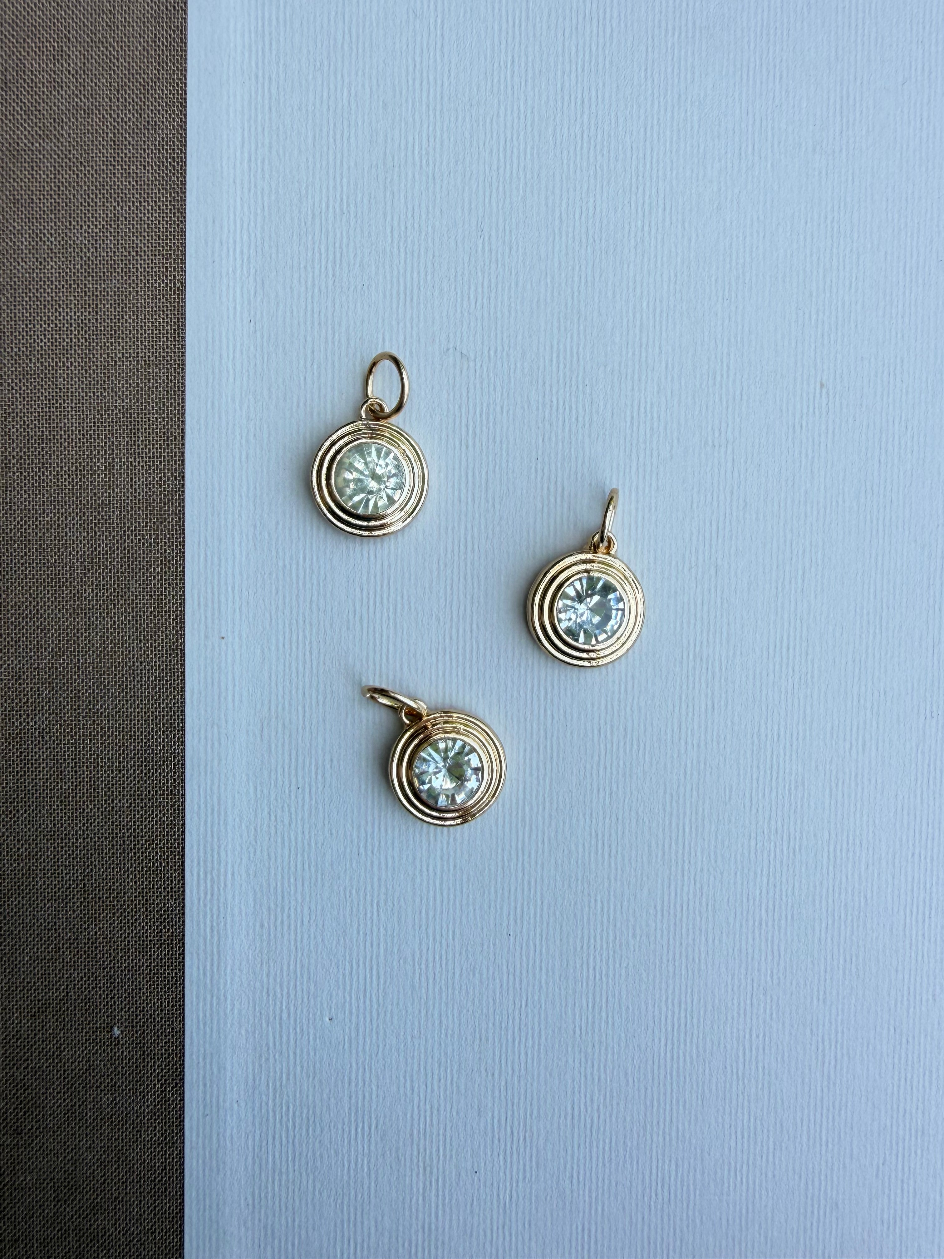 Rhinestone Bezel Charm