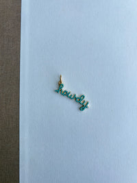 Howdy Turquoise Studded Charm