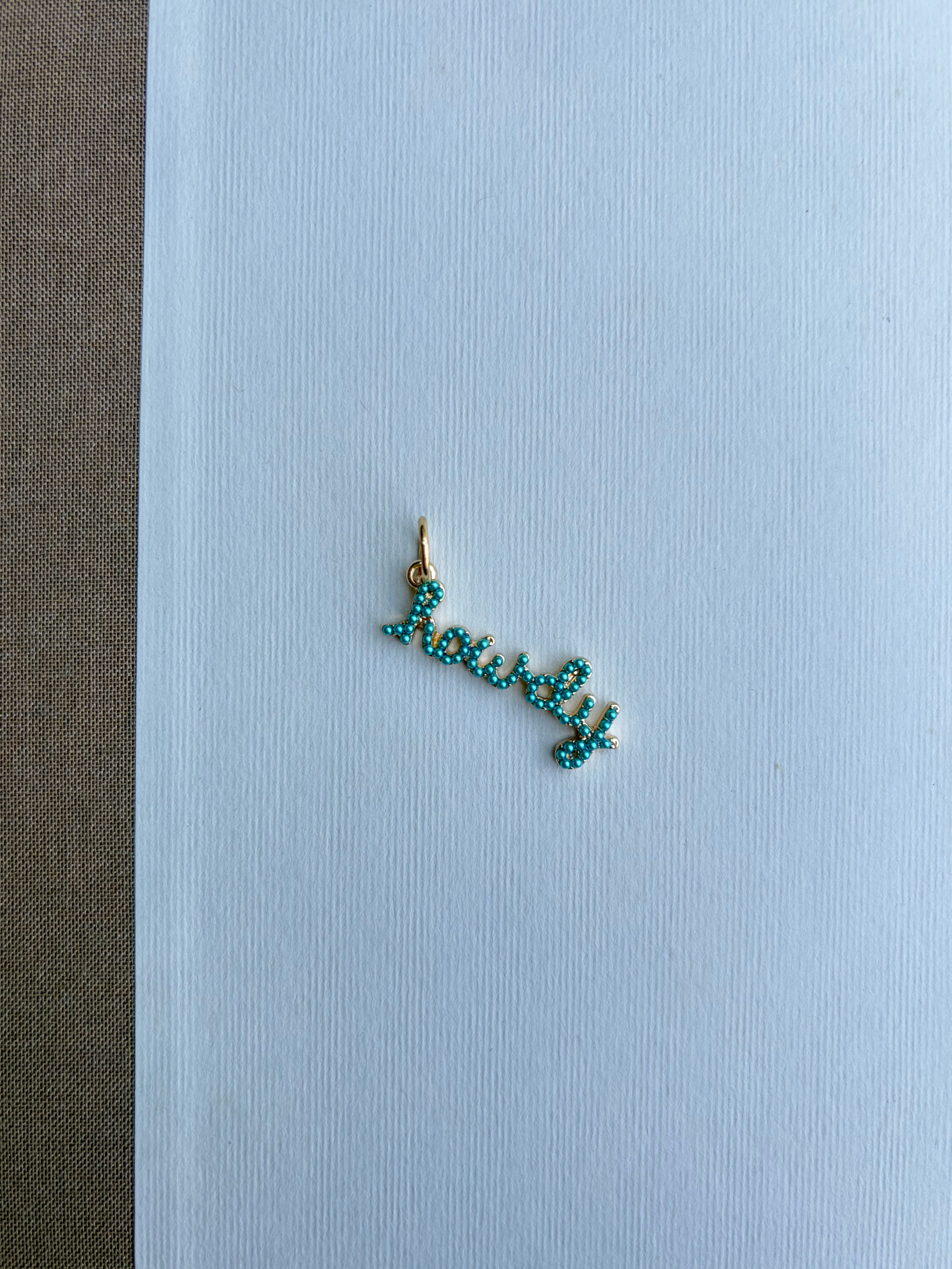 Howdy Turquoise Studded Charm