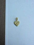 Gold Heart with Rhinestones