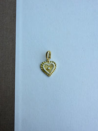 Gold Heart with Rhinestones