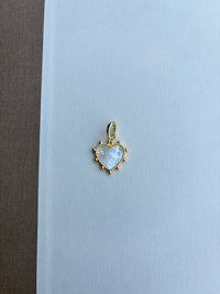 Mother of Pearl Heart Charm