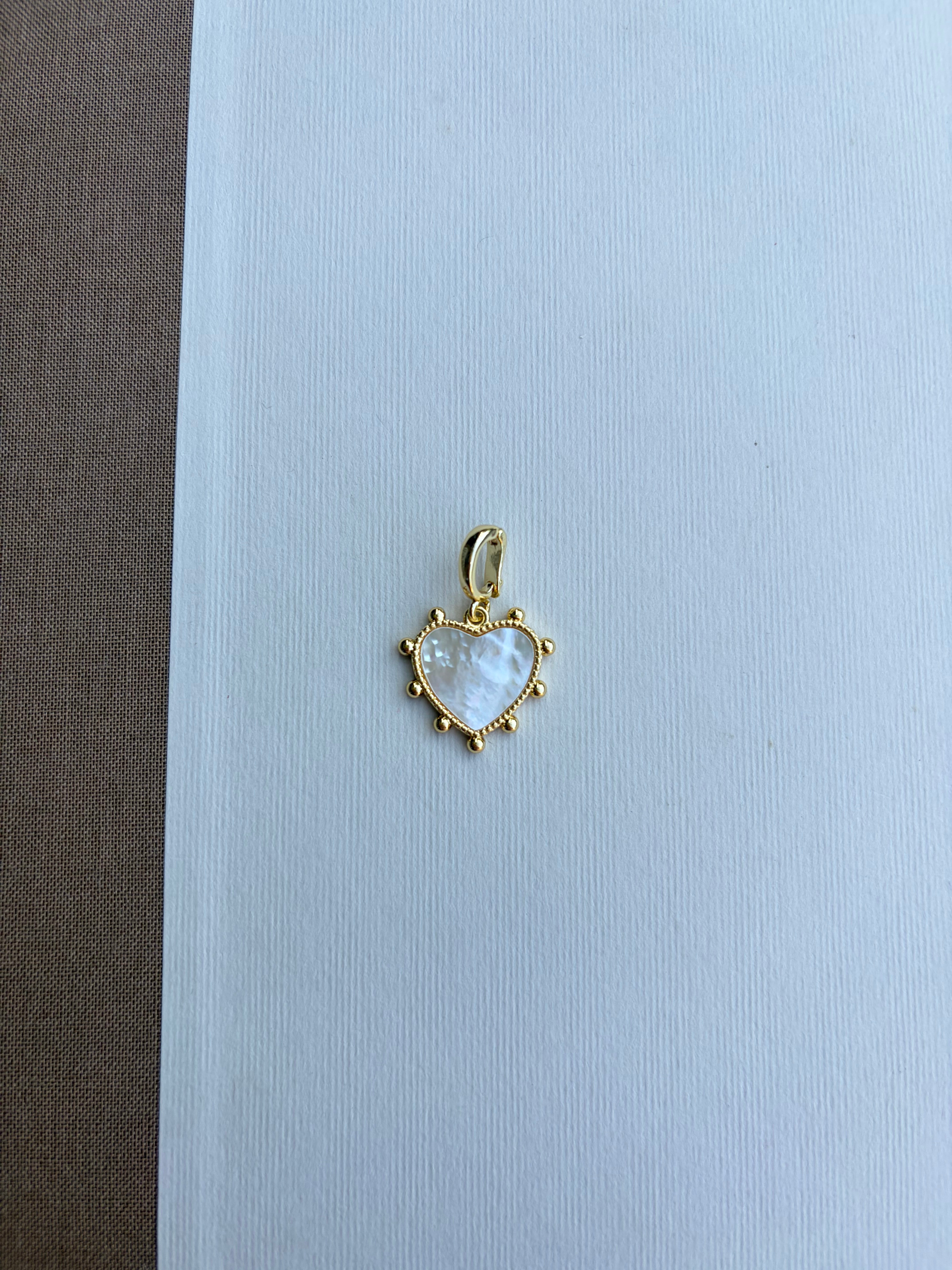Mother of Pearl Heart Charm