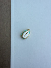 Cowrie Shell with Turquoise Detail