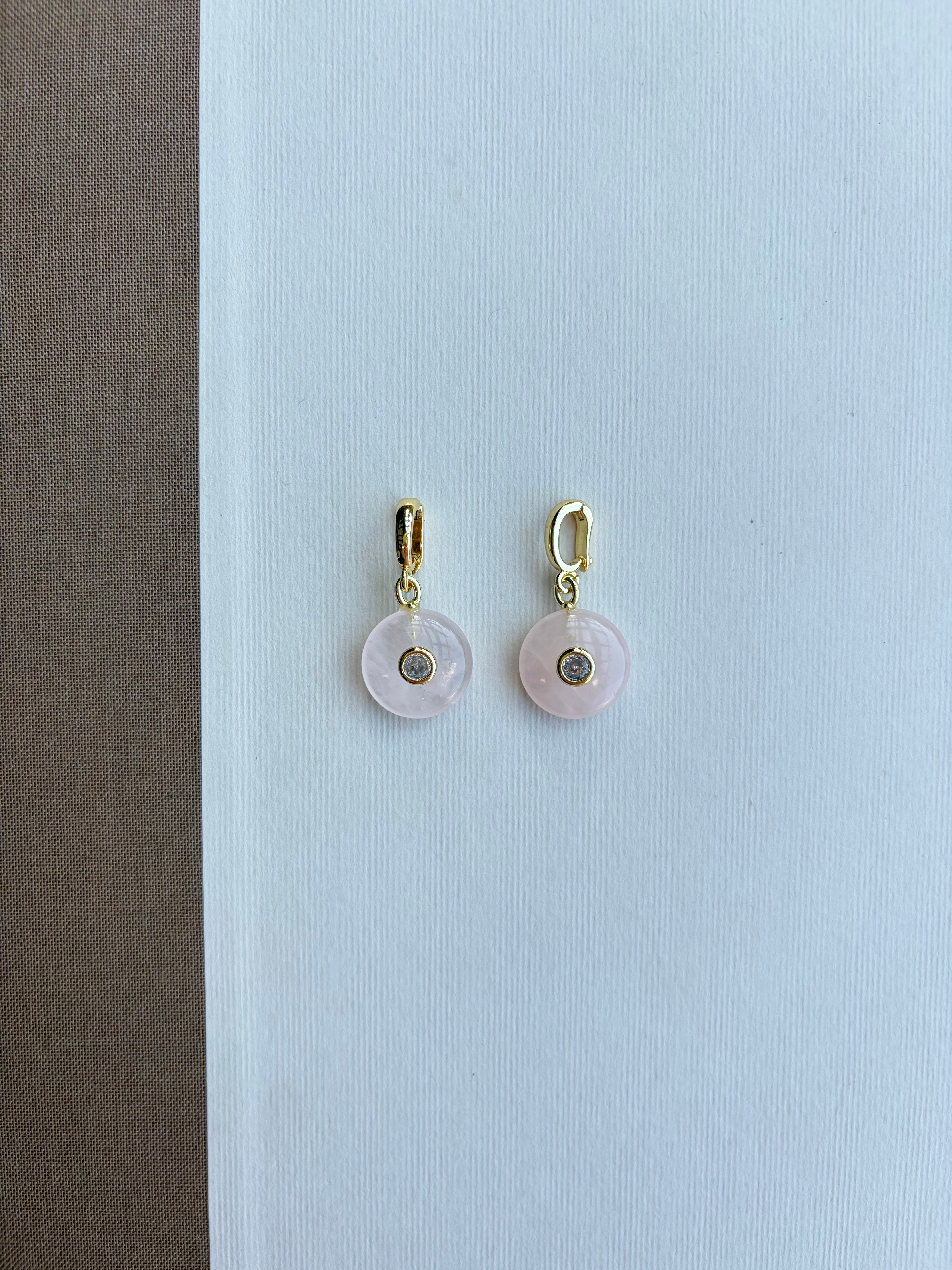 Mini Round Charm with Gem
