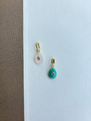 Mini Pear Stone Charm with Gem