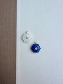 Small Hexagon Stone charm with Gem