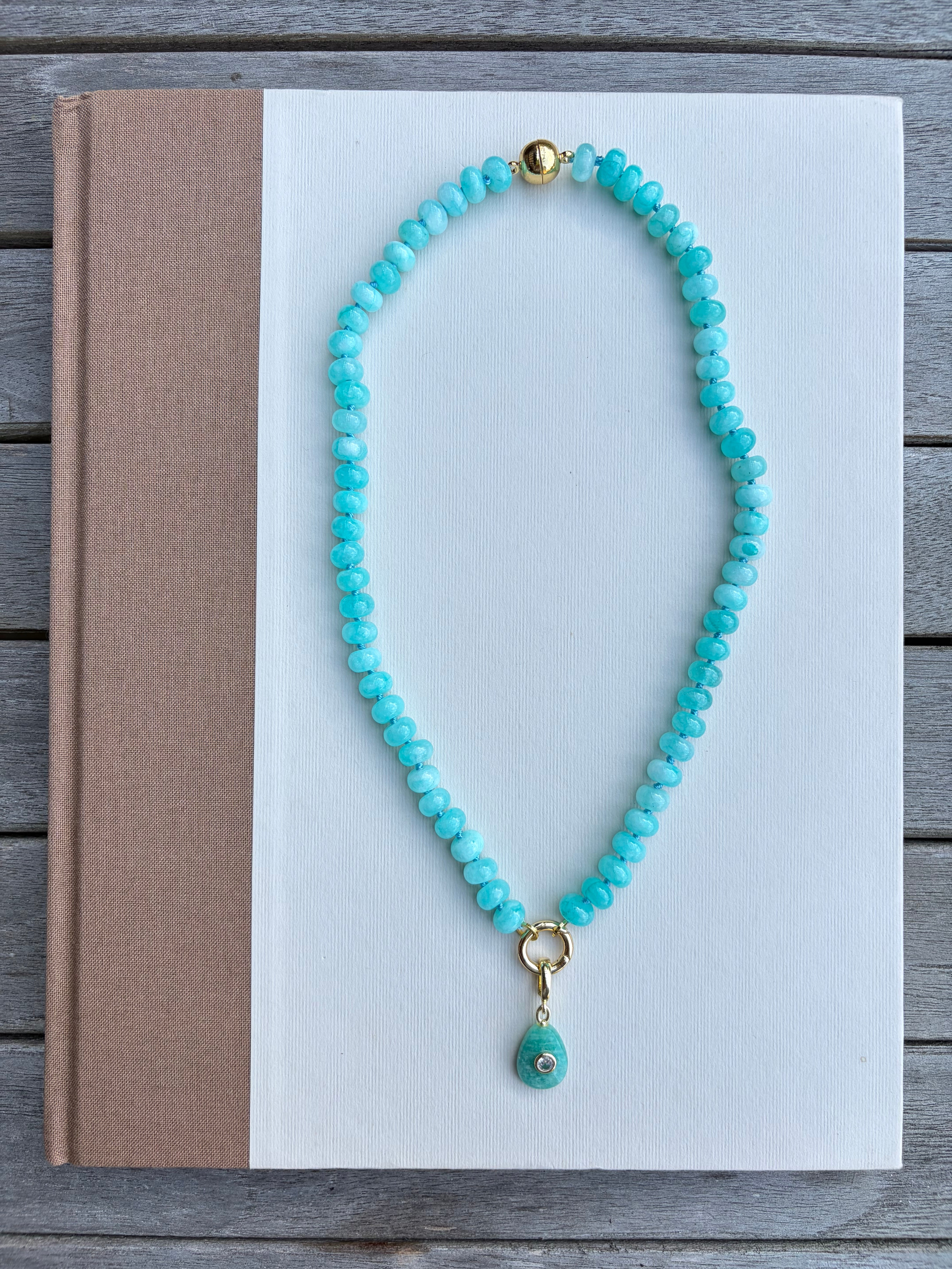 Turquoise Beads with Turquoise Stone Charm