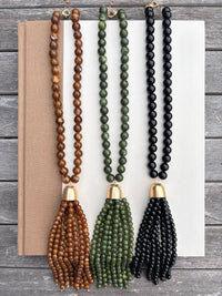 Beaded Tassel Necklace