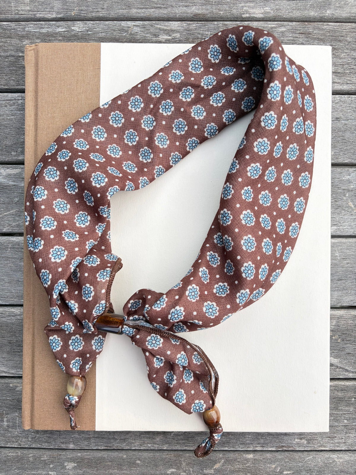 Paisley Print Scarf with Beads