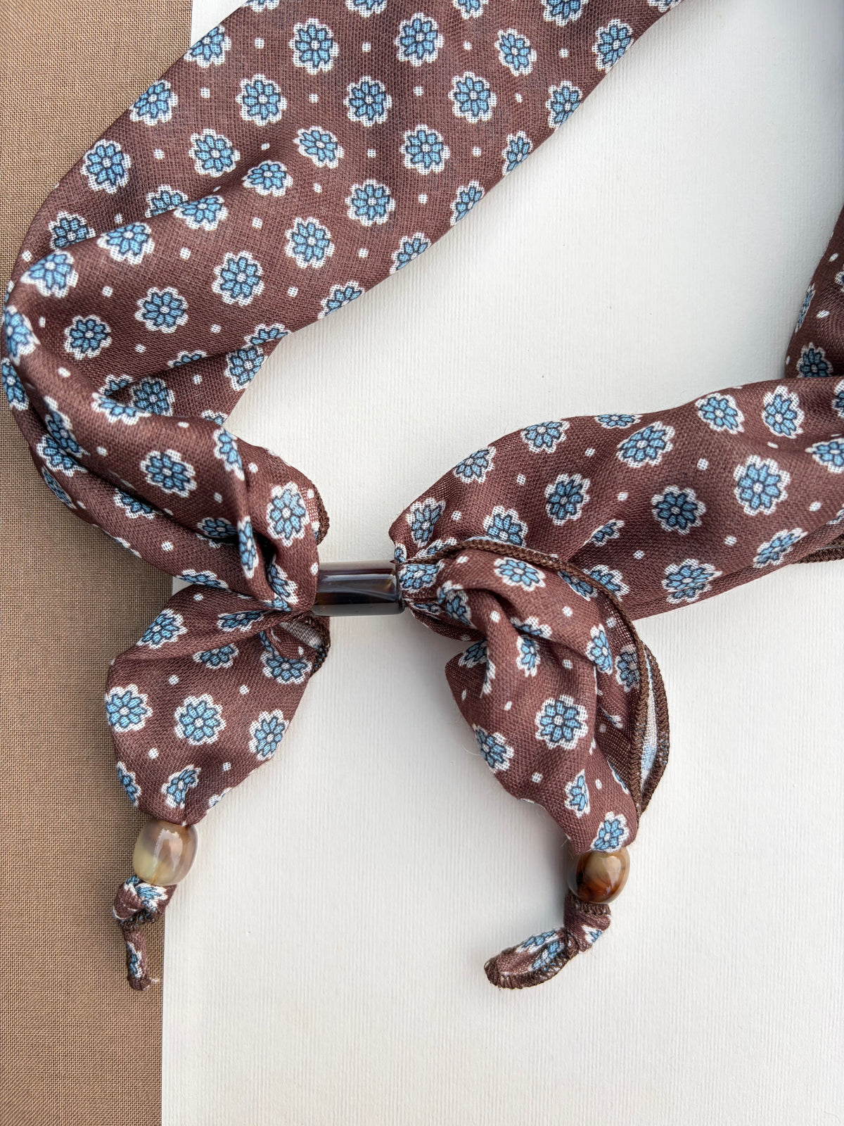 Paisley Print Scarf with Beads